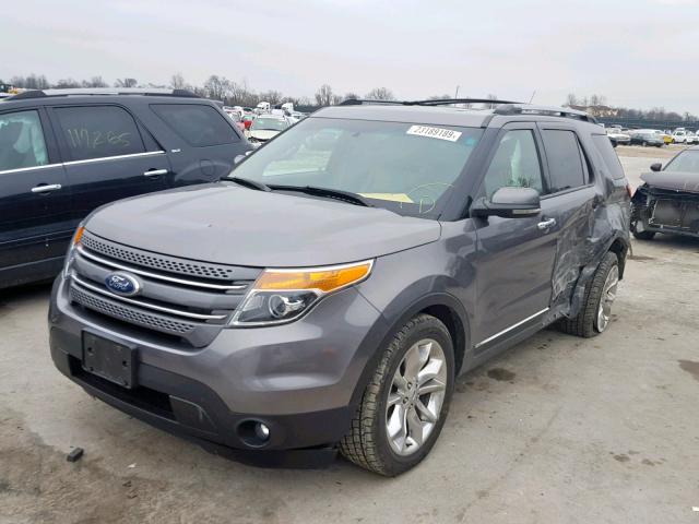 1FMHK8F88CGA99702 - 2012 FORD EXPLORER L CHARCOAL photo 2