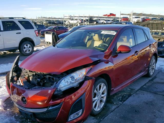 JM1BL1H55A1274702 - 2010 MAZDA 3 S MAROON photo 2