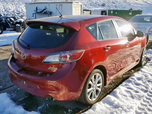 JM1BL1H55A1274702 - 2010 MAZDA 3 S MAROON photo 4