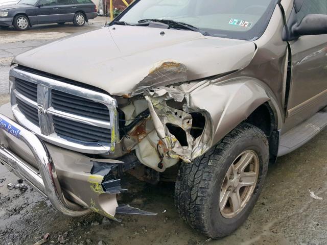 1D4HB48D64F142290 - 2004 DODGE DURANGO SL BROWN photo 9