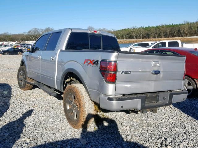 1FTFW1ET0DKF82838 - 2013 FORD F150 SUPER SILVER photo 3