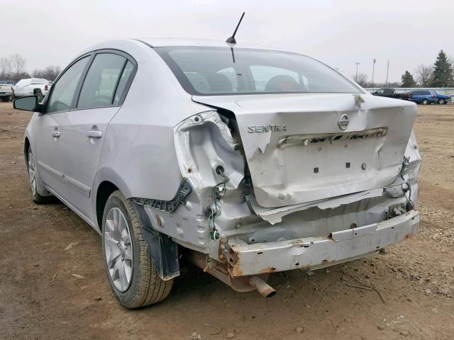 3N1AB6AP4AL618314 - 2010 NISSAN SENTRA 2.0 SILVER photo 3