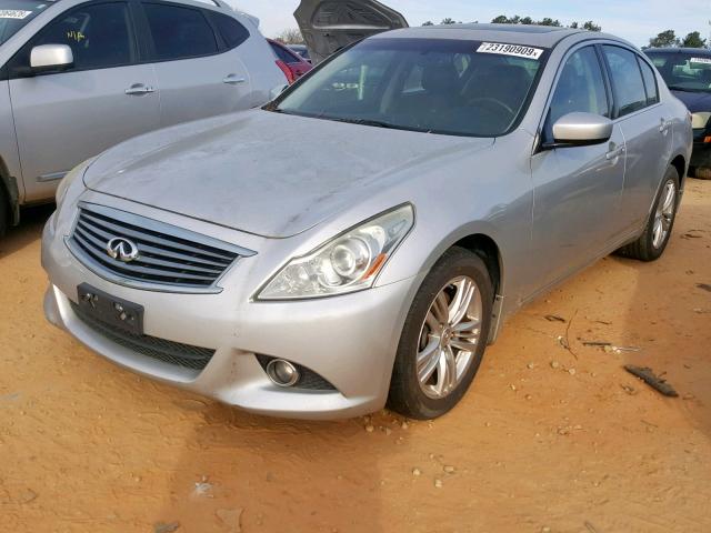 JN1CV6AR0AM461775 - 2010 INFINITI G37 SILVER photo 2