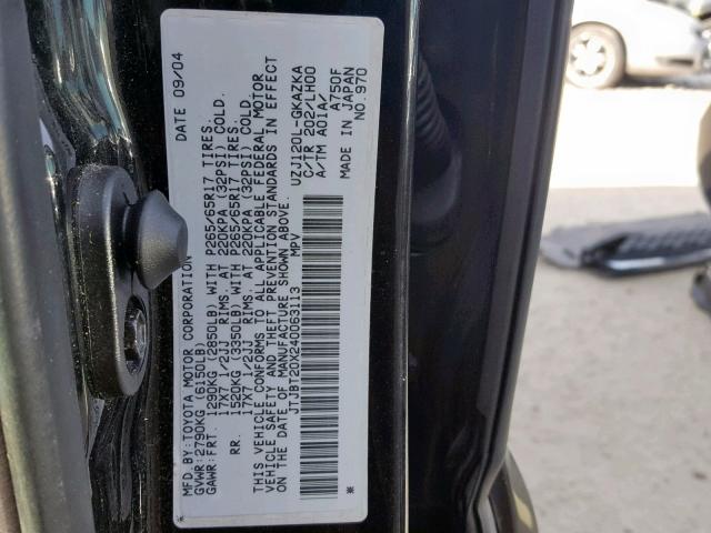 JTJBT20X240063113 - 2004 LEXUS GX 470 黑色 照片 10