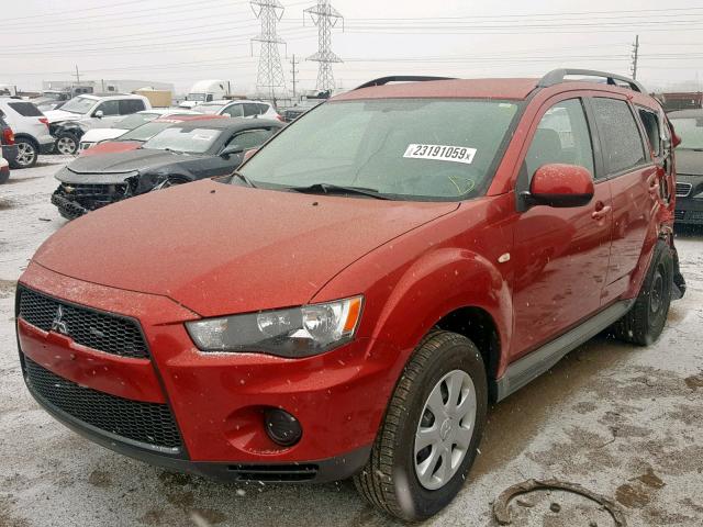 JA4AS2AW4CU032177 - 2012 MITSUBISHI OUTLANDER RED photo 2