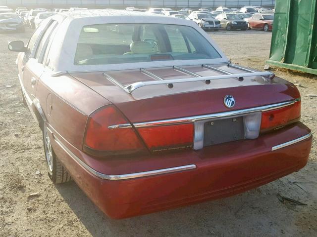 2MEFM74W6XX702744 - 1999 MERCURY GRAND MARQ RED photo 3