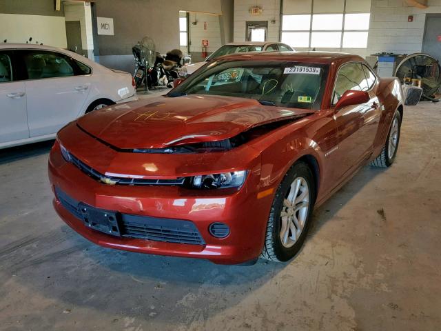 2G1FA1E3XE9229842 - 2014 CHEVROLET CAMARO LS RED photo 2