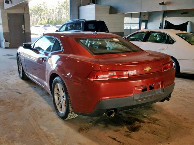 2G1FA1E3XE9229842 - 2014 CHEVROLET CAMARO LS RED photo 3