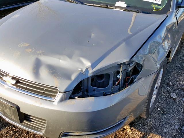 2G1WB57K691274029 - 2009 CHEVROLET IMPALA LS SILVER photo 9