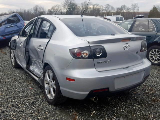 JM1BK323581874300 - 2008 MAZDA 3 S SILVER photo 3