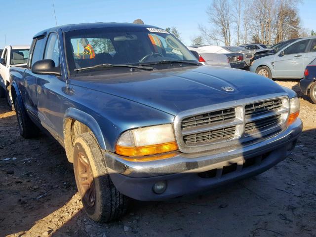 1D7HL48K44S739167 - 2004 DODGE DAKOTA QUA BLUE photo 1