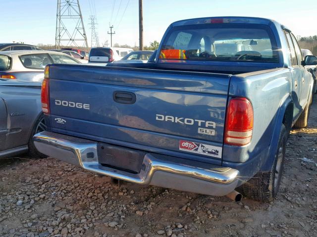 1D7HL48K44S739167 - 2004 DODGE DAKOTA QUA BLUE photo 4