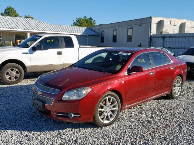 1G1ZK57768F241063 - 2008 CHEVROLET MALIBU LTZ წითელი ფოტო 2