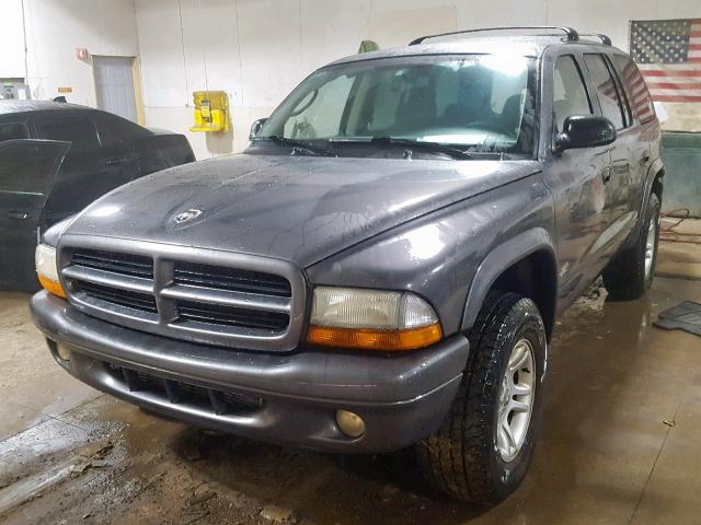 1B4HS38N72F192741 - 2002 DODGE DURANGO SP GRAY photo 2