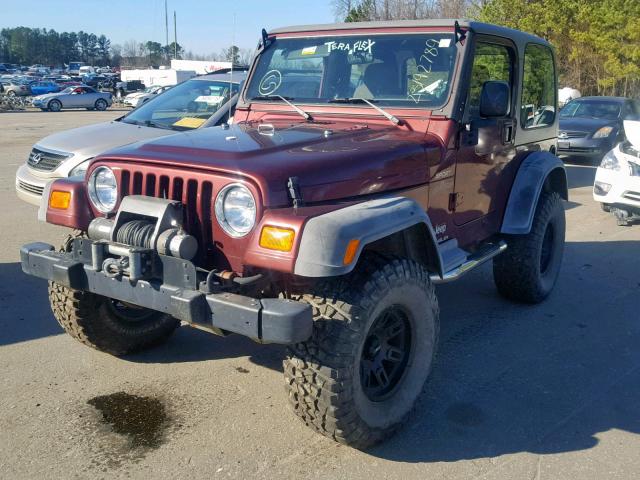 1J4FA49S43P314808 - 2003 JEEP WRANGLER / RED photo 2