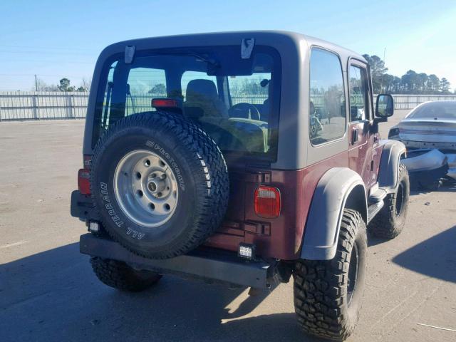 1J4FA49S43P314808 - 2003 JEEP WRANGLER / RED photo 4