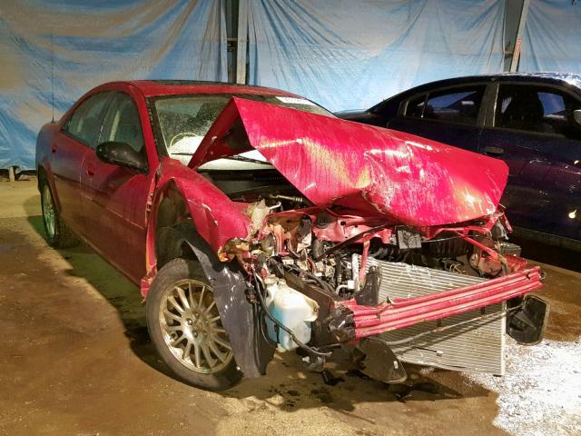 1C3EL46X74N409165 - 2004 CHRYSLER SEBRING LX MAROON photo 1