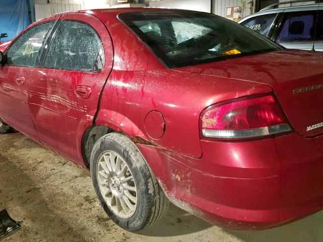 1C3EL46X74N409165 - 2004 CHRYSLER SEBRING LX MAROON photo 10