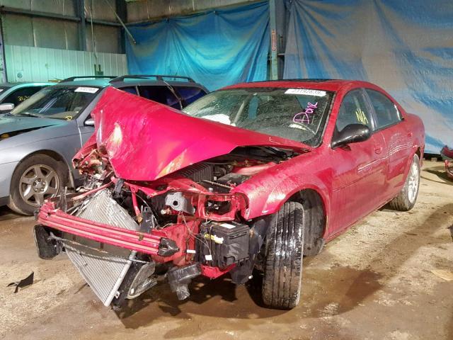 1C3EL46X74N409165 - 2004 CHRYSLER SEBRING LX MAROON photo 2