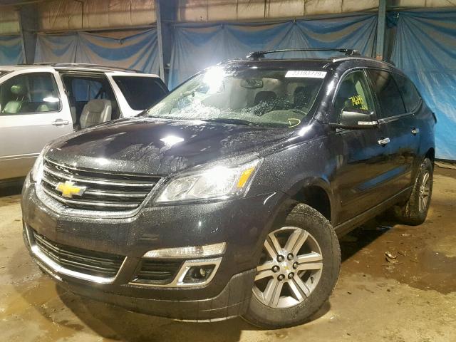 1GNKVHKD3FJ254465 - 2015 CHEVROLET TRAVERSE L BLACK photo 2