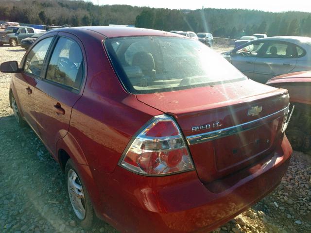 KL1TD5DE4BB133895 - 2011 CHEVROLET AVEO LS RED photo 3