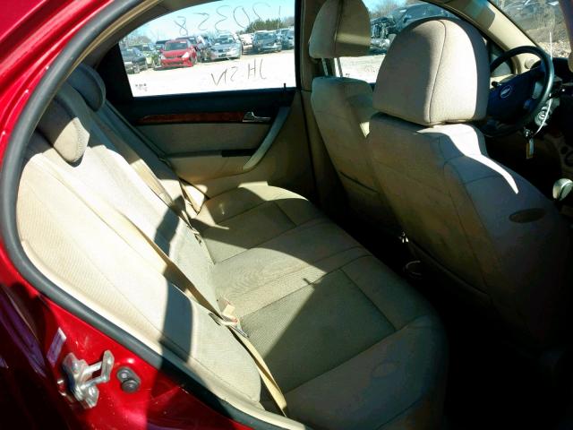 KL1TD5DE4BB133895 - 2011 CHEVROLET AVEO LS RED photo 6