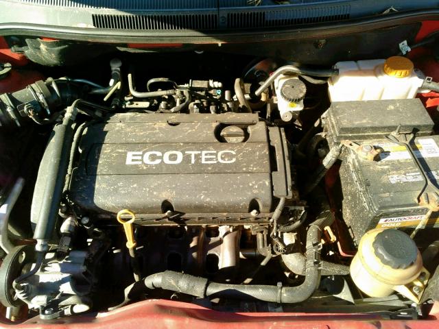 KL1TD5DE4BB133895 - 2011 CHEVROLET AVEO LS RED photo 7