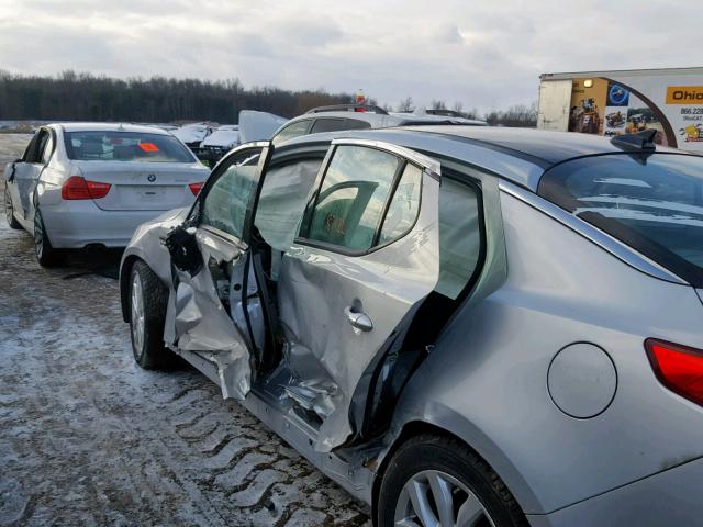 5XXGN4A77EG289256 - 2014 KIA OPTIMA EX SILVER photo 9