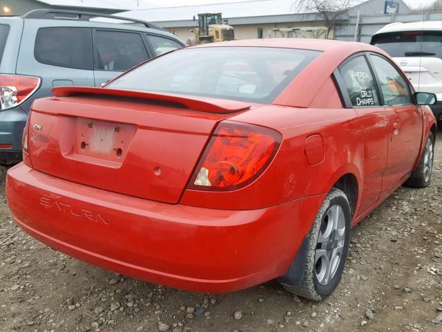 1G8AV12F94Z115298 - 2004 SATURN ION LEVEL RED photo 4