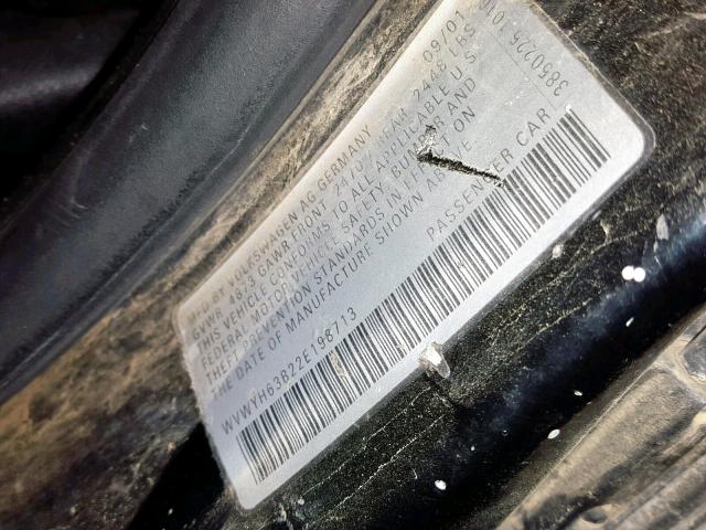 WVWYH63B22E198713 - 2002 VOLKSWAGEN PASSAT GLX 黑色 照片 10