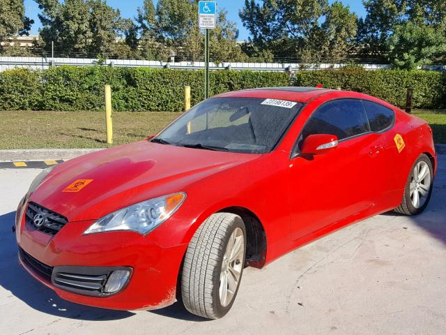 KMHHU6KH7AU008115 - 2010 HYUNDAI GENESIS CO RED photo 2