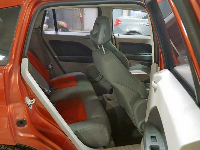 1B3HB48B67D186304 - 2007 DODGE CALIBER SX ORANGE photo 6