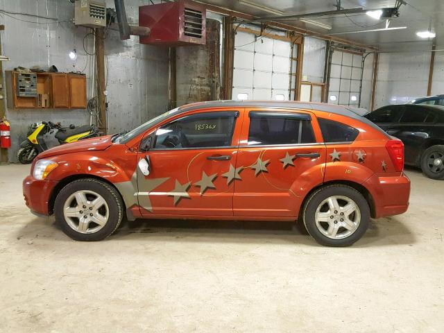 1B3HB48B67D186304 - 2007 DODGE CALIBER SX ORANGE photo 9