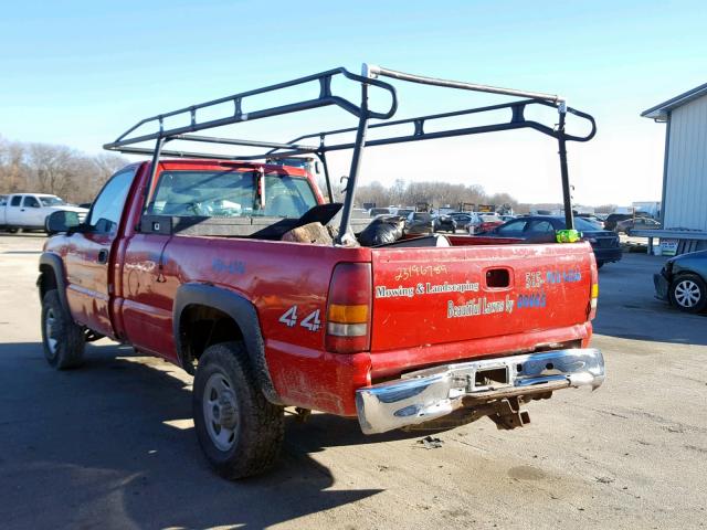 1GTHK24U72Z333543 - 2002 GMC SIERRA K25 RED photo 3