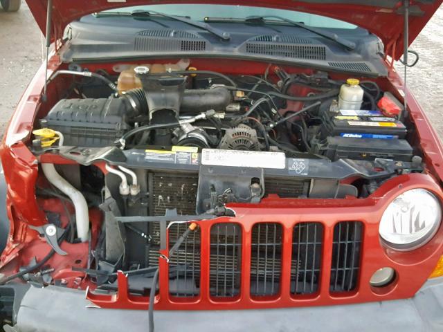 1J4GL48K66W114233 - 2006 JEEP LIBERTY SP RED photo 7