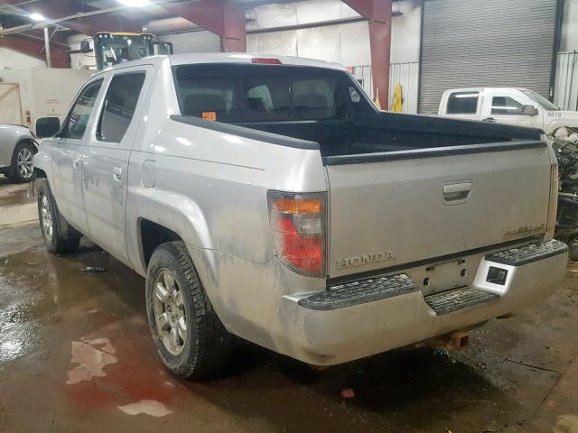 2HJYK16426H561071 - 2006 HONDA RIDGELINE SILVER photo 3