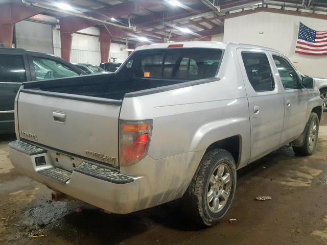 2HJYK16426H561071 - 2006 HONDA RIDGELINE SILVER photo 4