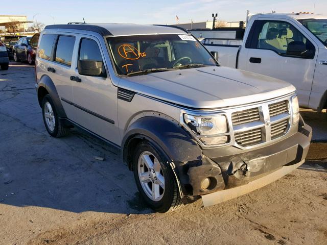 1D8GT28K57W596819 - 2007 DODGE NITRO SXT SILVER photo 1