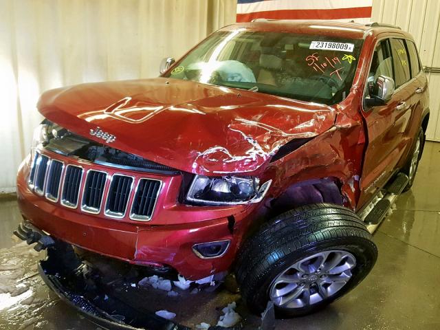 1C4RJFBG8FC117978 - 2015 JEEP GRAND CHER RED photo 2