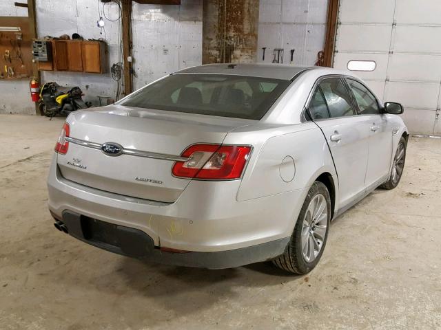 1FAHP2FW6AG111687 - 2010 FORD TAURUS LIM SILVER photo 4