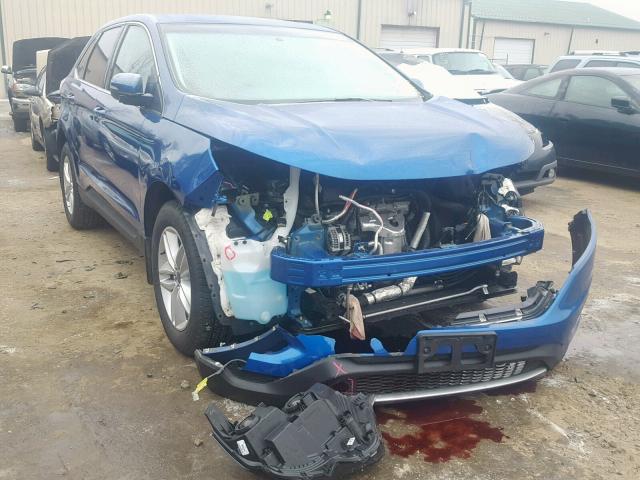 2FMPK4J8XJBB39729 - 2018 FORD EDGE SEL BLUE photo 1