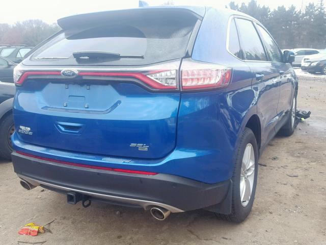 2FMPK4J8XJBB39729 - 2018 FORD EDGE SEL BLUE photo 4