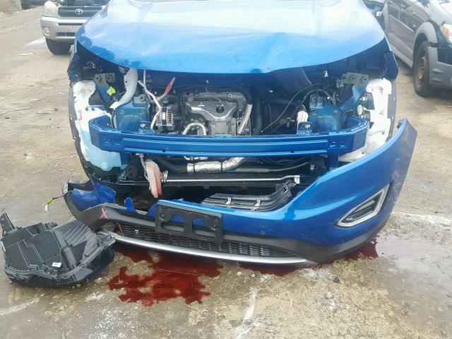 2FMPK4J8XJBB39729 - 2018 FORD EDGE SEL BLUE photo 9