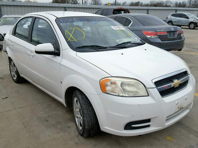 KL1TD56E19B387331 - 2009 CHEVROLET AVEO LS WHITE photo 1