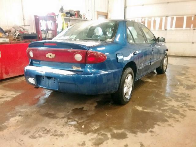 1G1JC52F357191026 - 2005 CHEVROLET CAVALIER BLUE photo 4