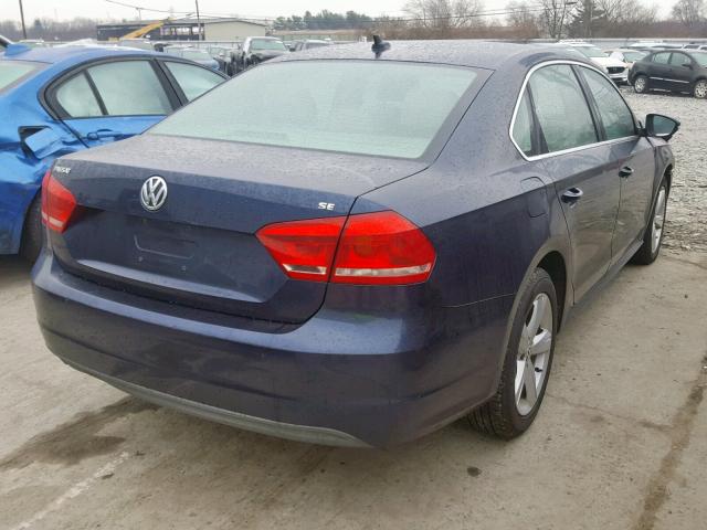 1VWBP7A33CC042085 - 2012 VOLKSWAGEN PASSAT SE BLUE photo 4