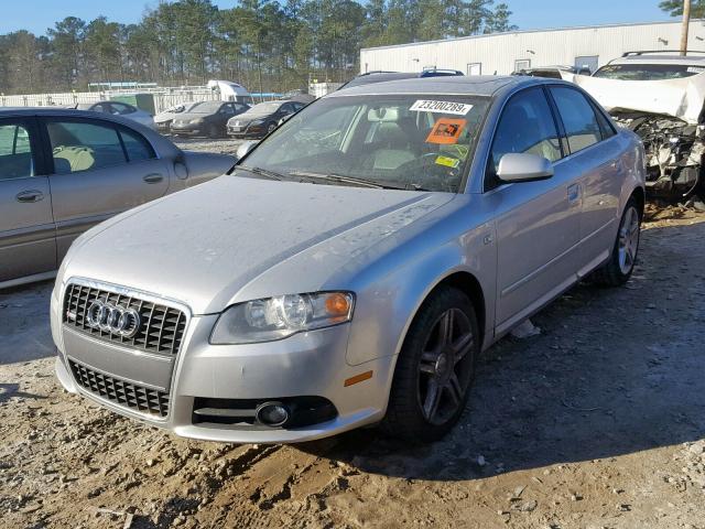 WAUAF78E38A083082 - 2008 AUDI A4 2.0T SILVER photo 2