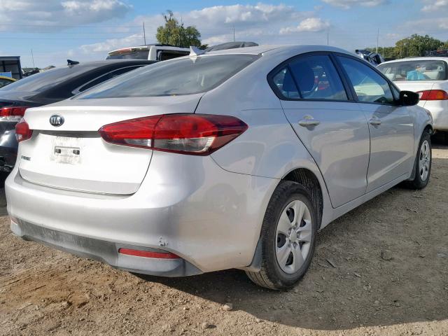 3KPFK4A73JE240160 - 2018 KIA FORTE LX SILVER photo 4