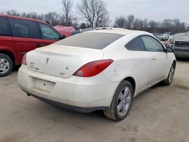 1G2ZH18N874140651 - 2007 PONTIAC G6 GT WHITE photo 4