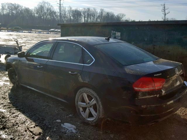 1VWBH7A32DC118748 - 2013 VOLKSWAGEN PASSAT SE BLACK photo 3